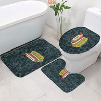 Hawaii Lei Kamehameha Bathroom Set Uliuli Seamless Pattern Hibiscus Flower