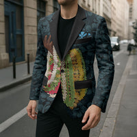 Hawaii Lei Kamehameha Blazer Uliuli Seamless Pattern Hibiscus Flower