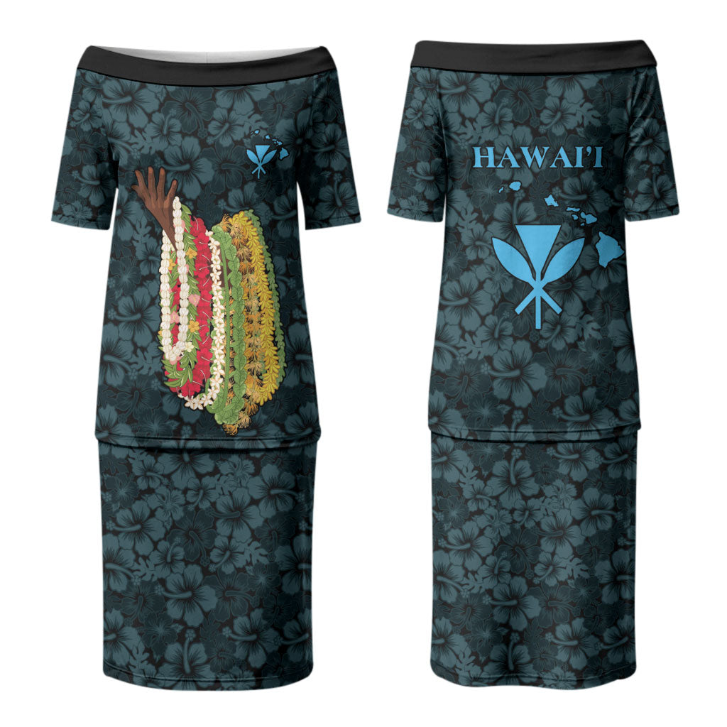 Hawaii Lei Kamehameha Couples Matching Puletasi and Hawaiian Shirt Uliuli Seamless Pattern Hibiscus Flower LT9 - Polynesian Pride