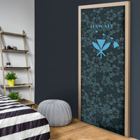 Hawaii Lei Kamehameha Door Cover Uliuli Seamless Pattern Hibiscus Flower