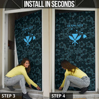 Hawaii Lei Kamehameha Door Cover Uliuli Seamless Pattern Hibiscus Flower
