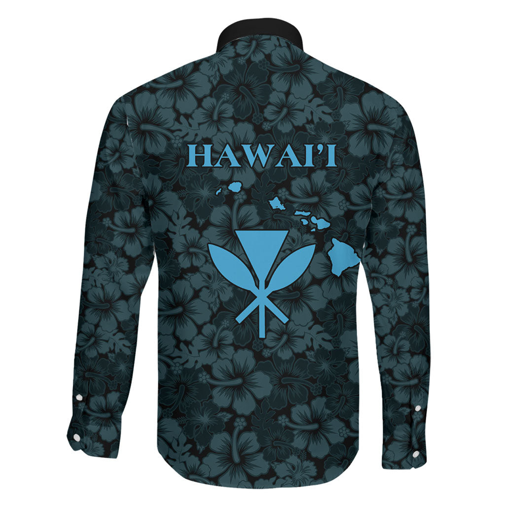 Hawaii Lei Kamehameha Family Matching Off The Shoulder Long Sleeve Dress and Hawaiian Shirt Uliuli Seamless Pattern Hibiscus Flower LT9 - Polynesian Pride