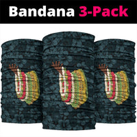 Hawaii Lei Kamehameha Neck Gaiter Uliuli Seamless Pattern Hibiscus Flower