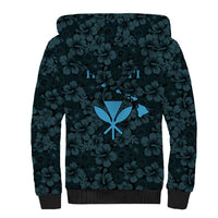 Hawaii Lei Kamehameha Sherpa Hoodie Uliuli Seamless Pattern Hibiscus Flower LT9 - Polynesian Pride