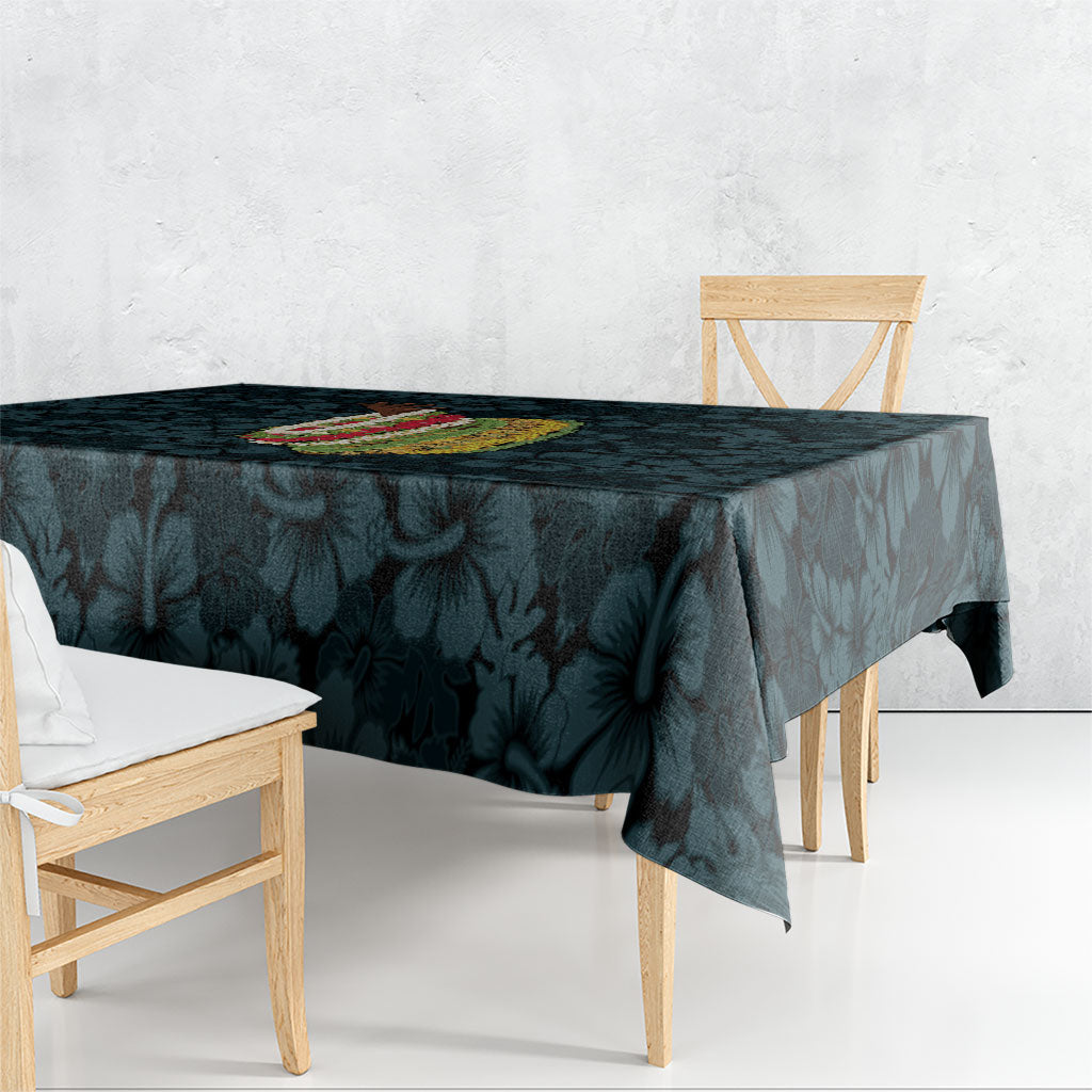 Hawaii Lei Kamehameha Tablecloth Uliuli Seamless Pattern Hibiscus Flower