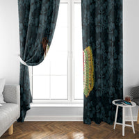 Hawaii Lei Kamehameha Window Curtain Uliuli Seamless Pattern Hibiscus Flower LT9 - Polynesian Pride
