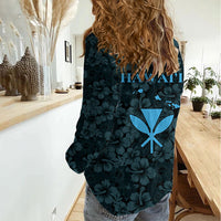 Hawaii Lei Kamehameha Women Casual Shirt Uliuli Seamless Pattern Hibiscus Flower