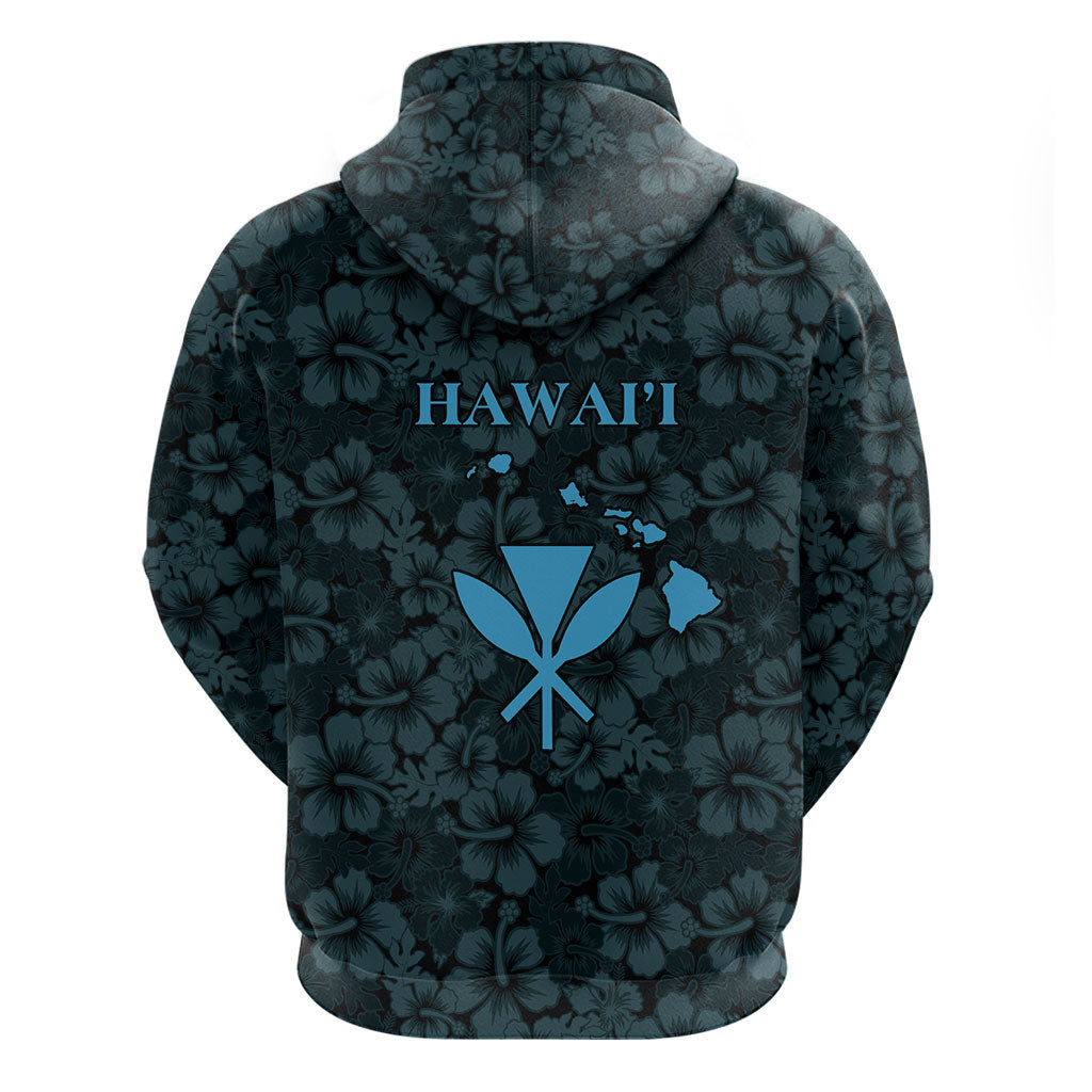Hawaii Lei Kamehameha Zip Hoodie Uliuli Seamless Pattern Hibiscus Flower LT9 - Polynesian Pride