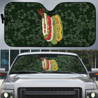 Hawaii Lei Kamehameha Auto Sun Shade Oma'oma'o Seamless Pattern Hibiscus Flower