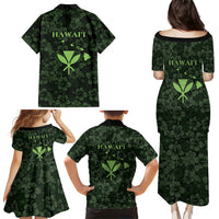 Hawaii Lei Kamehameha Family Matching Puletasi and Hawaiian Shirt Oma'oma'o Seamless Pattern Hibiscus Flower LT9 - Polynesian Pride