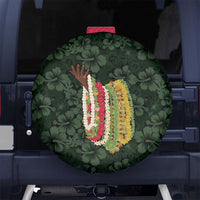 Hawaii Lei Kamehameha Spare Tire Cover Oma'oma'o Seamless Pattern Hibiscus Flower