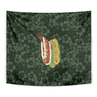 Hawaii Lei Kamehameha Tapestry Oma'oma'o Seamless Pattern Hibiscus Flower