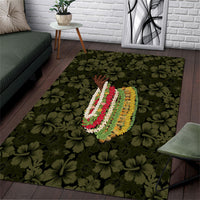 Hawaii Lei Kamehameha Area Rug Melemele Seamless Pattern Hibiscus Flower