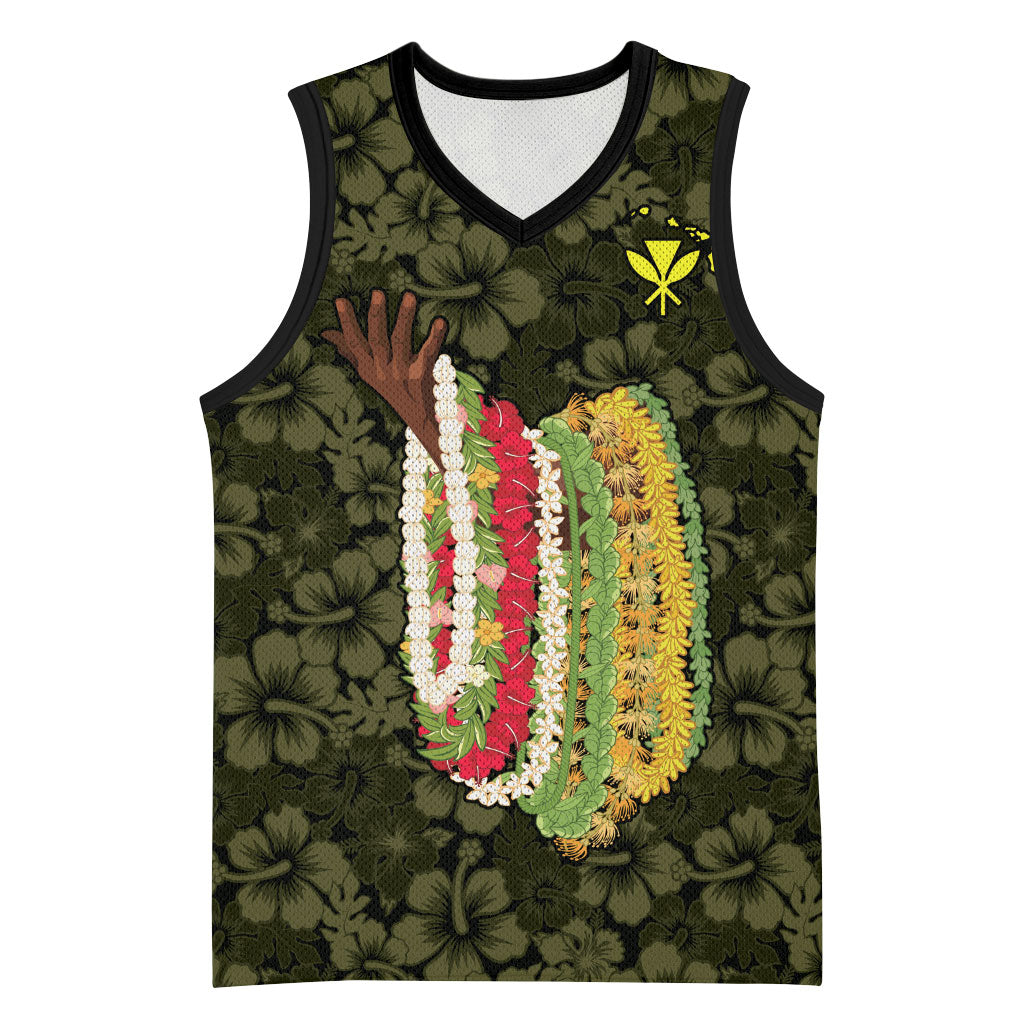 Hawaii Lei Kamehameha Basketball Jersey Melemele Seamless Pattern Hibiscus Flower LT9 Unisex Yellow - Polynesian Pride