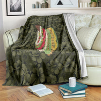 Hawaii Lei Kamehameha Blanket Melemele Seamless Pattern Hibiscus Flower
