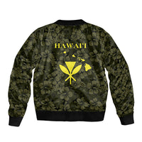 Hawaii Lei Kamehameha Bomber Jacket Melemele Seamless Pattern Hibiscus Flower LT9 - Polynesian Pride