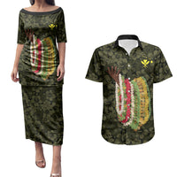 Hawaii Lei Kamehameha Couples Matching Puletasi and Hawaiian Shirt Melemele Seamless Pattern Hibiscus Flower LT9 Yellow - Polynesian Pride