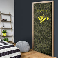 Hawaii Lei Kamehameha Door Cover Melemele Seamless Pattern Hibiscus Flower LT9 - Polynesian Pride