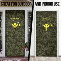 Hawaii Lei Kamehameha Door Cover Melemele Seamless Pattern Hibiscus Flower LT9 - Polynesian Pride