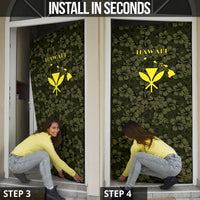 Hawaii Lei Kamehameha Door Cover Melemele Seamless Pattern Hibiscus Flower LT9 - Polynesian Pride