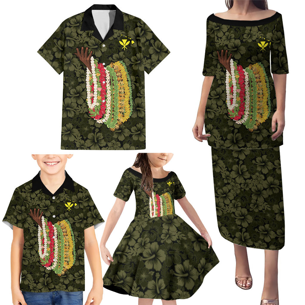 Hawaii Lei Kamehameha Family Matching Puletasi and Hawaiian Shirt Melemele Seamless Pattern Hibiscus Flower LT9 - Polynesian Pride