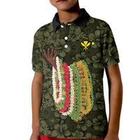 Hawaii Lei Kamehameha Kid Polo Shirt Melemele Seamless Pattern Hibiscus Flower