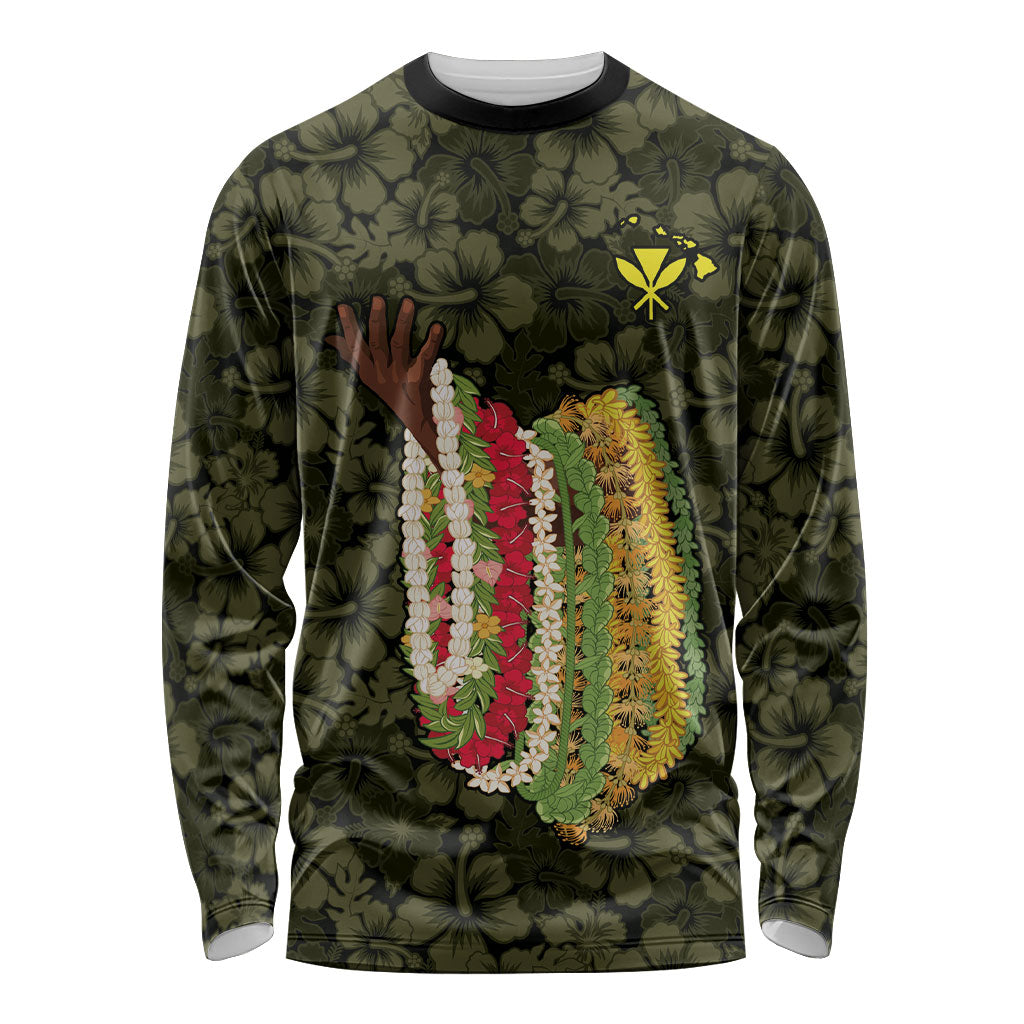 Hawaii Lei Kamehameha Long Sleeve Shirt Melemele Seamless Pattern Hibiscus Flower LT9 Unisex Yellow - Polynesian Pride