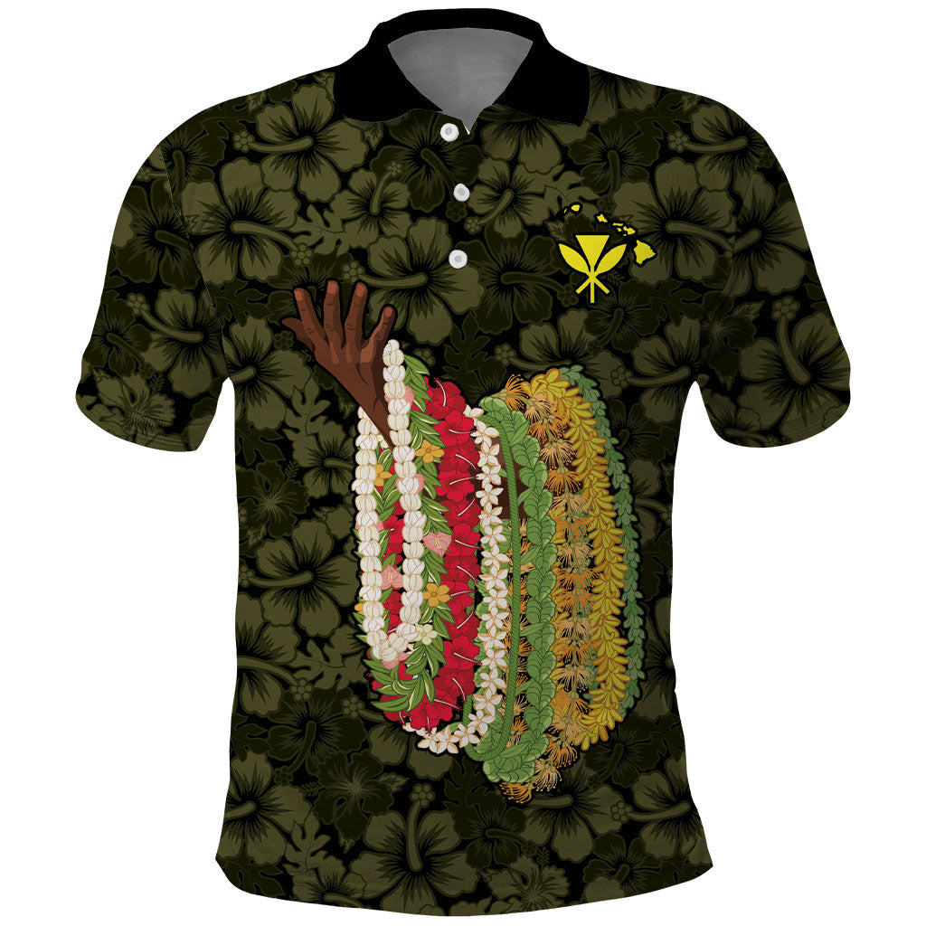 Hawaii Lei Kamehameha Polo Shirt Melemele Seamless Pattern Hibiscus Flower LT9 Yellow - Polynesian Pride