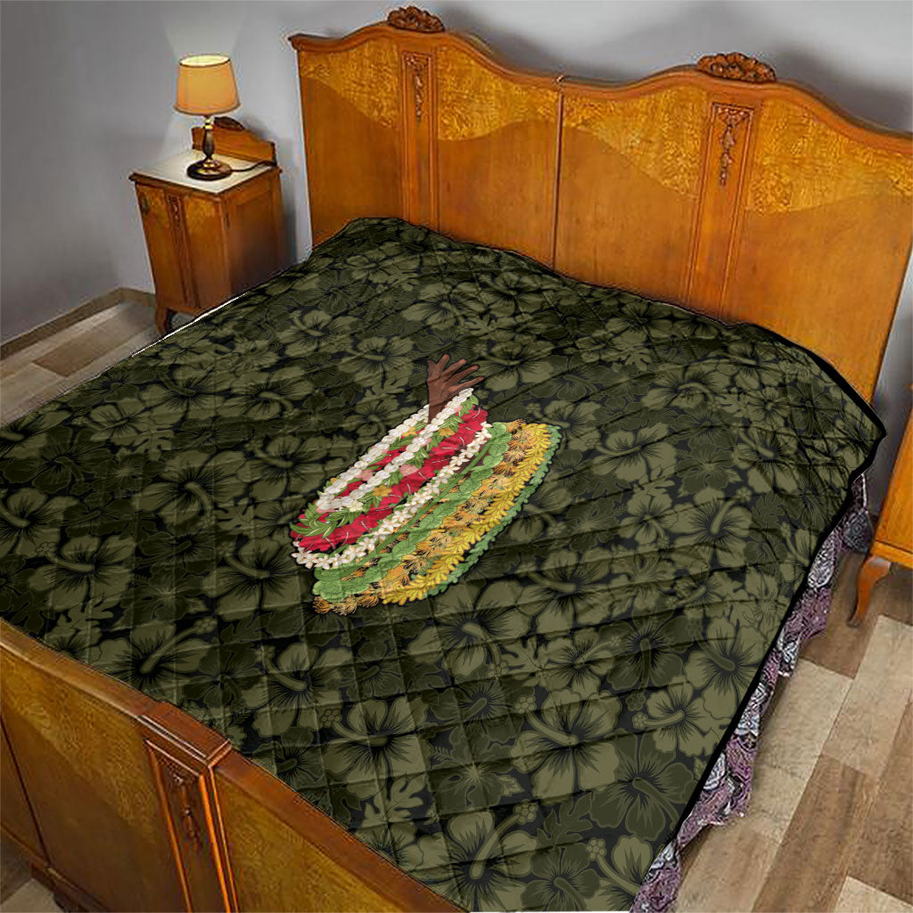 Hawaii Lei Kamehameha Quilt Melemele Seamless Pattern Hibiscus Flower