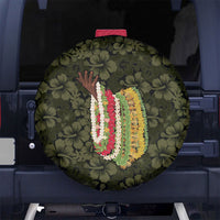 Hawaii Lei Kamehameha Spare Tire Cover Melemele Seamless Pattern Hibiscus Flower