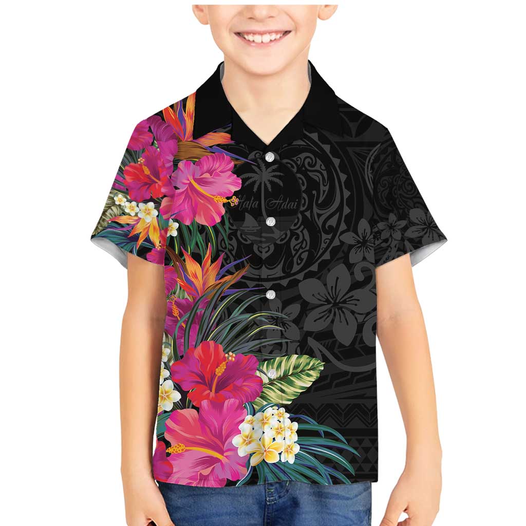 Hafa Adai Guam Family Matching Mermaid Dress and Hawaiian Shirt Tropical Flowers Colorful Vibes