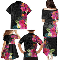Hafa Adai Guam Family Matching Puletasi and Hawaiian Shirt Tropical Flowers Colorful Vibes LT9 - Polynesian Pride