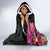 Hafa Adai Guam Hooded Blanket Tropical Flowers Colorful Vibes