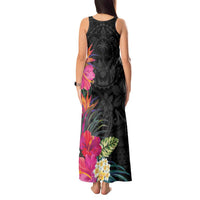 Hafa Adai Guam Tank Maxi Dress Tropical Flowers Colorful Vibes