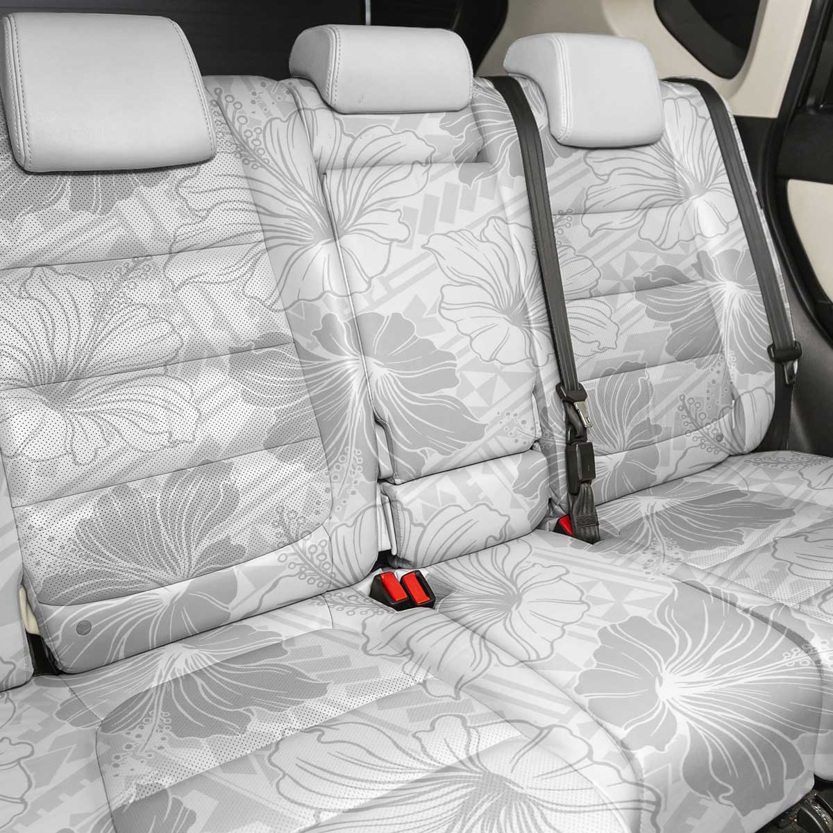Samoa Lotu Tamaiti Back Car Seat Cover White Sun Day Beauty Hibiscus Ver01