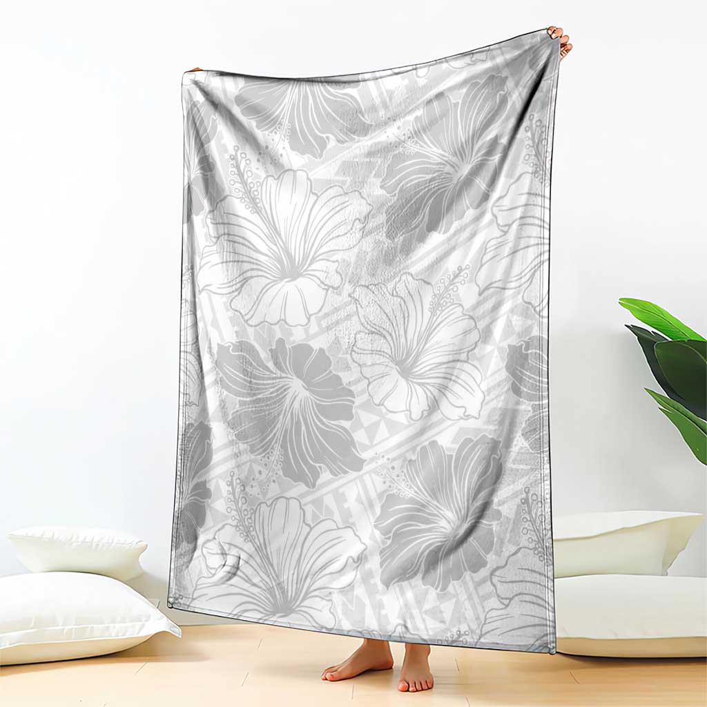 Samoa Lotu Tamaiti Blanket White Sun Day Beauty Hibiscus Ver01