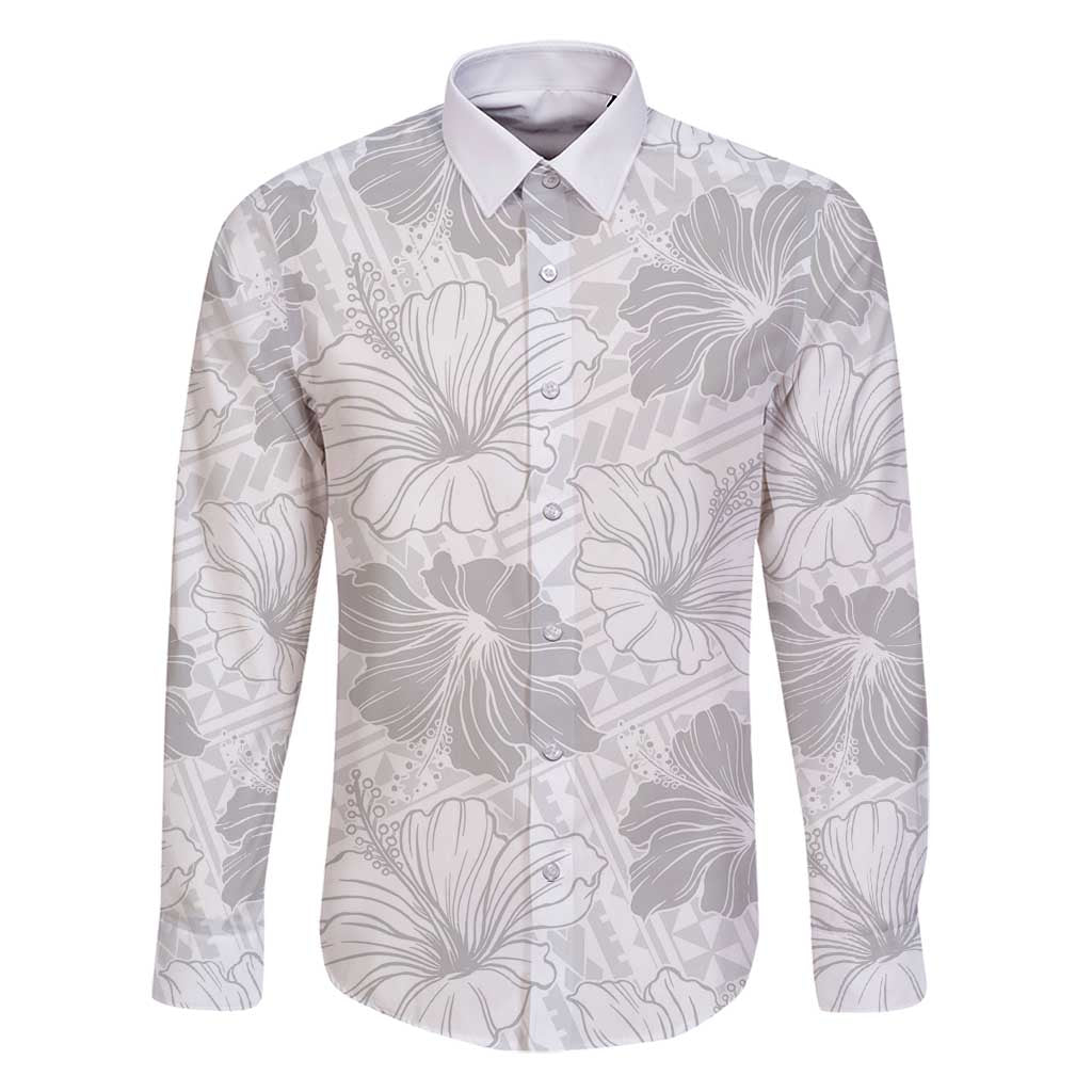 Samoa Lotu Tamaiti Family Matching Off Shoulder Maxi Dress and Hawaiian Shirt White Sun Day Beauty Hibiscus Ver01