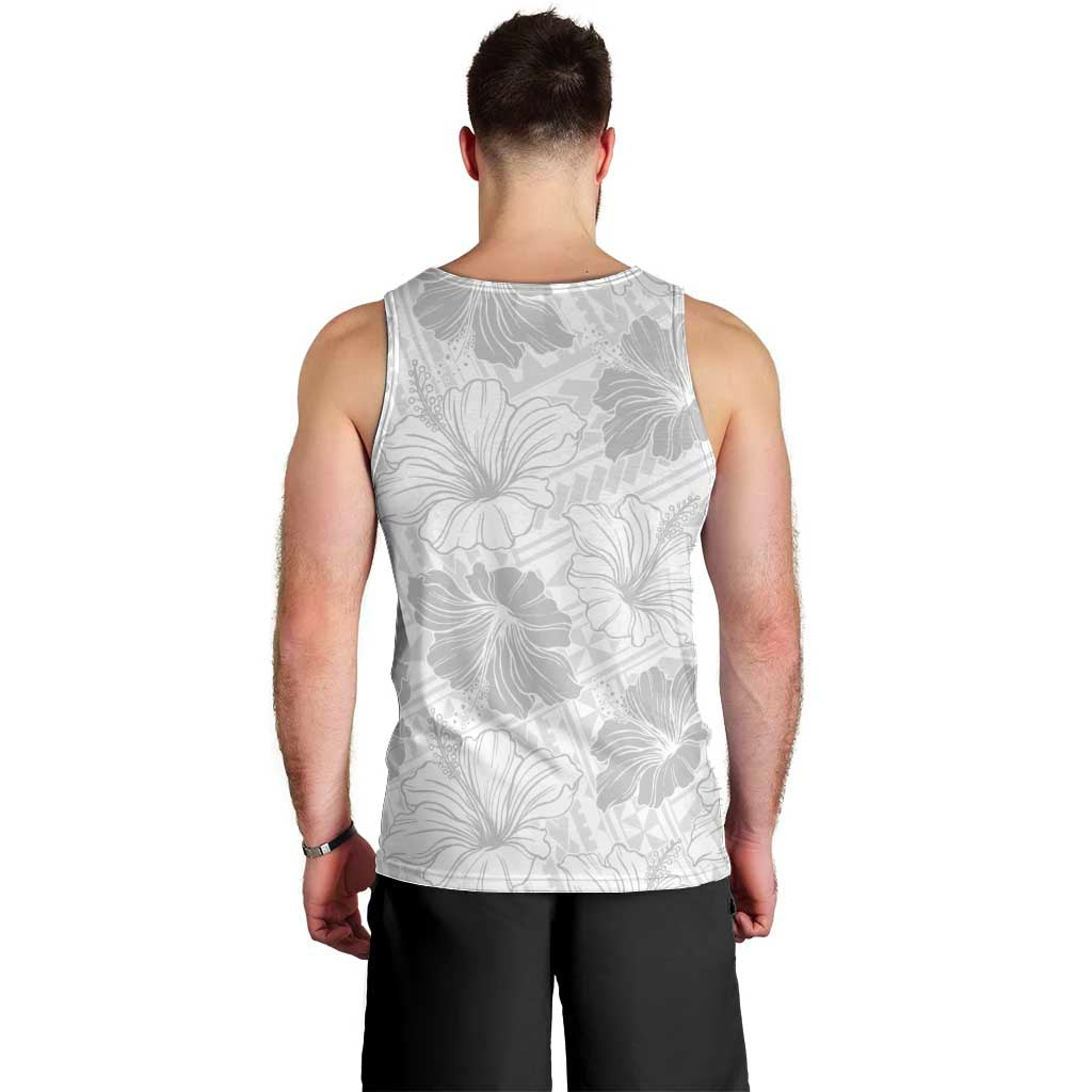 Samoa Lotu Tamaiti Men Tank Top White Sun Day Beauty Hibiscus Ver01
