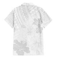 Samoa Lotu Tamaiti Family Matching Mermaid Dress and Hawaiian Shirt White Sun Day Beauty Hibiscus Ver02