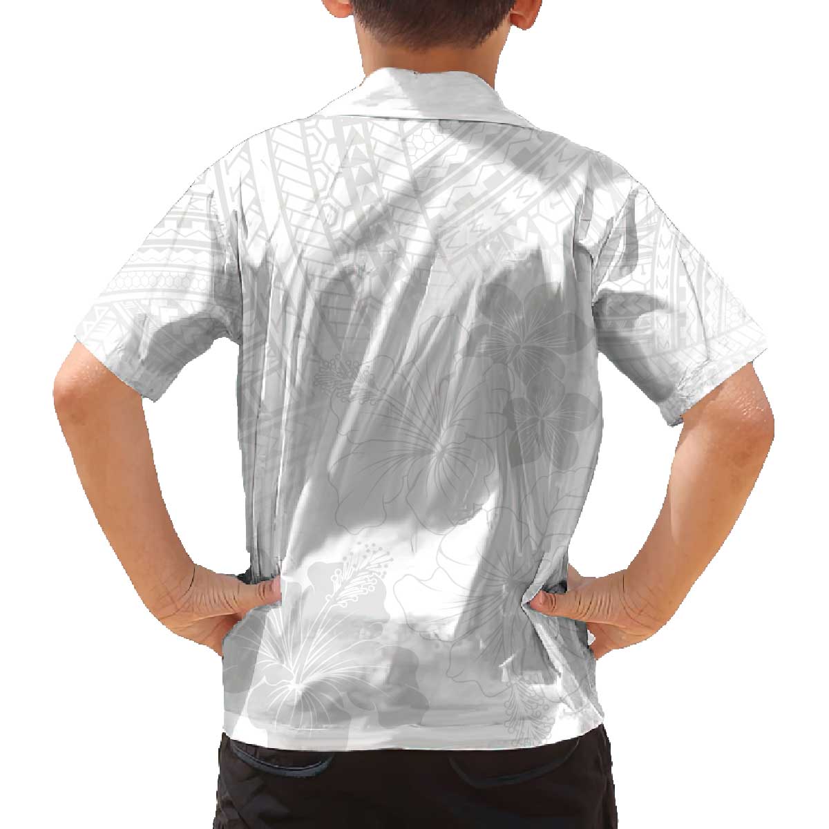 Samoa Lotu Tamaiti Family Matching Puletasi and Hawaiian Shirt White Sun Day Beauty Hibiscus Ver02