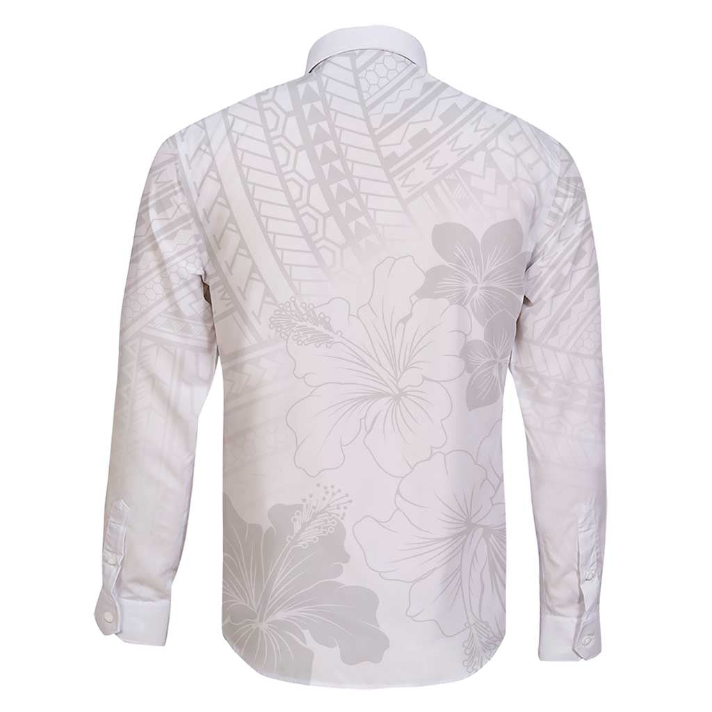 Samoa Lotu Tamaiti Family Matching Short Sleeve Bodycon Dress and Hawaiian Shirt White Sun Day Beauty Hibiscus Ver02