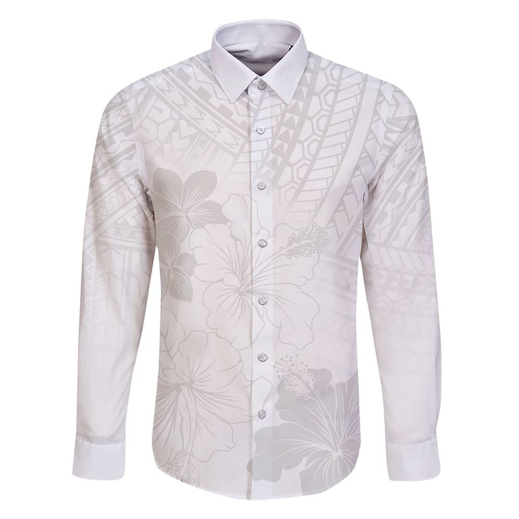 Samoa Lotu Tamaiti Family Matching Tank Maxi Dress and Hawaiian Shirt White Sun Day Beauty Hibiscus Ver02