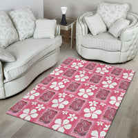 Give Cancer The Boot Pink Cowgirl Area Rug Western Aloha Hibiscus Paniolo Heritage Floral LT9 - Polynesian Pride