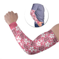 Give Cancer The Boot Pink Cowgirl Arm Sleeves Western Aloha Hibiscus Paniolo Heritage Floral LT9 Set of 2 Pink - Polynesian Pride
