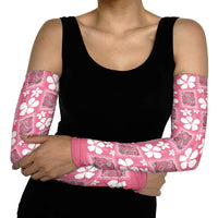 Give Cancer The Boot Pink Cowgirl Arm Sleeves Western Aloha Hibiscus Paniolo Heritage Floral LT9 - Polynesian Pride
