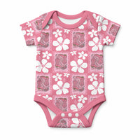 Give Cancer The Boot Pink Cowgirl Baby Onesie Western Aloha Hibiscus Paniolo Heritage Floral