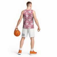 Give Cancer The Boot Pink Cowgirl Basketball Jersey Western Aloha Hibiscus Paniolo Heritage Floral LT9 - Polynesian Pride