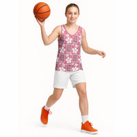 Give Cancer The Boot Pink Cowgirl Basketball Jersey Western Aloha Hibiscus Paniolo Heritage Floral LT9 - Polynesian Pride