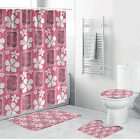 Give Cancer The Boot Pink Cowgirl Bathroom Set Western Aloha Hibiscus Paniolo Heritage Floral LT9 Bathroom Set (4 pcs) Pink - Polynesian Pride