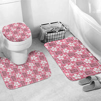 Give Cancer The Boot Pink Cowgirl Bathroom Set Western Aloha Hibiscus Paniolo Heritage Floral LT9 Mat Set Only (3 pcs) One Size Pink - Polynesian Pride